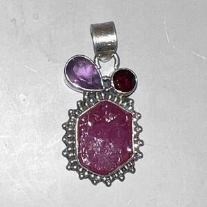Raw Ruby Pendant